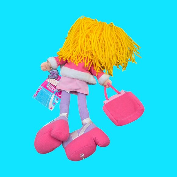 2000 Warner Bros Sky Yellow Hair 13" Plush Toy Doll Pink Tweety Bird Dress Purse - Picture 8 of 13